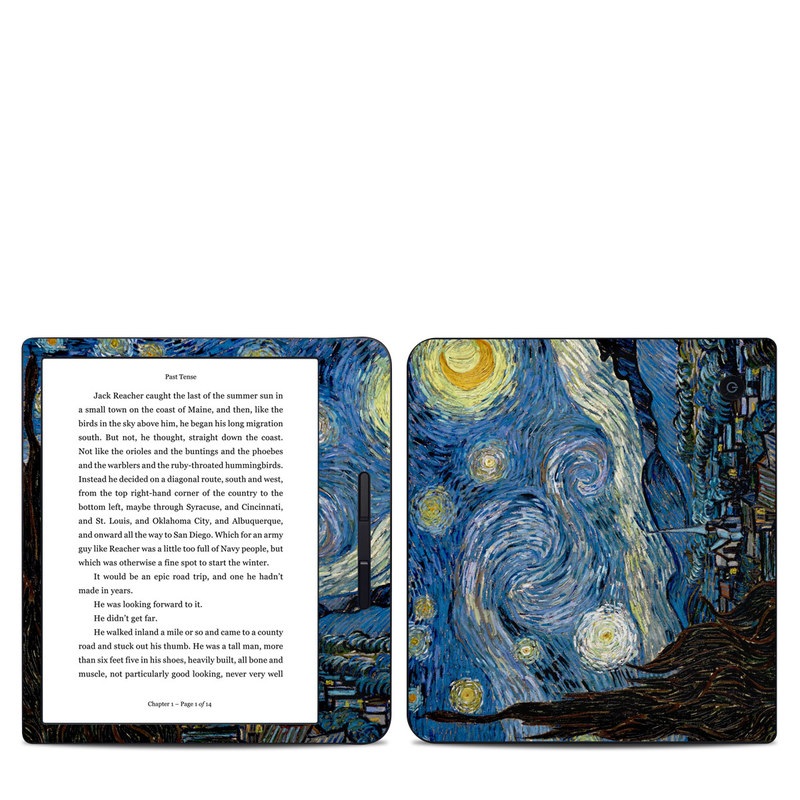 Kobo Libra H20 Skin design of Painting, Purple, Art, Tree, Illustration, Organism, Watercolor paint, Space, Modern art, Plant, with gray, black, blue, green colors