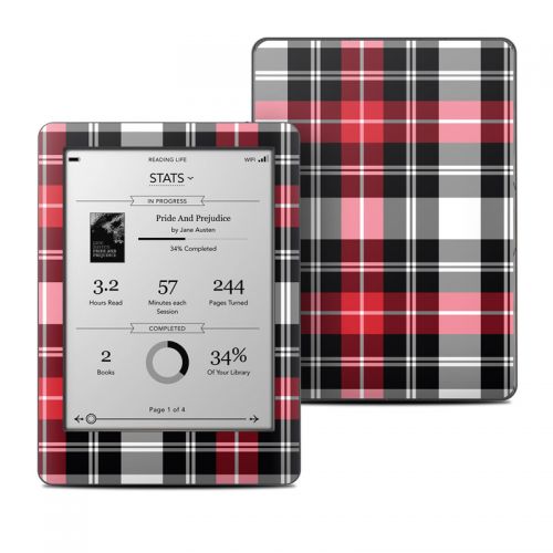 Red Plaid Kobo Glo Skin