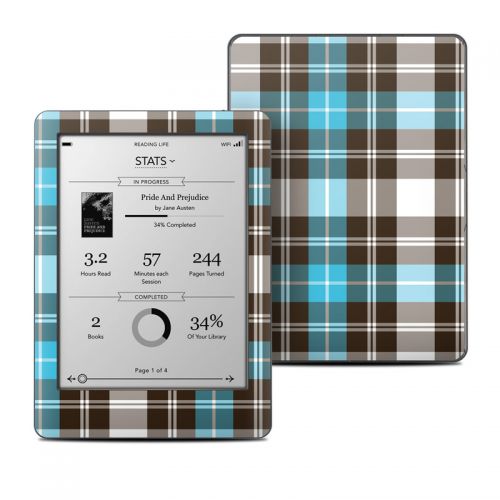 Turquoise Plaid Kobo Glo Skin