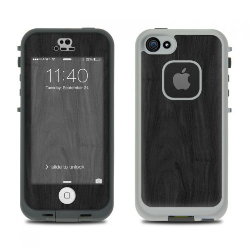 Black Woodgrain LifeProof iPhone SE, 5s fre Case Skin