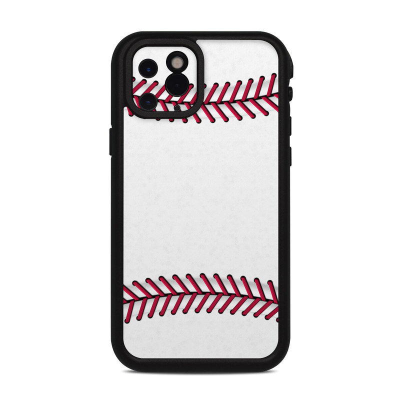 LifeProof iPhone 11 Pro fre Case Skin design of Red, Line, Pink, Parallel, Paper, with white, red colors