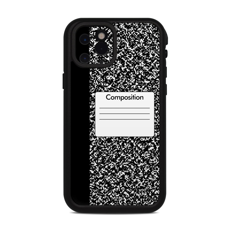 Lifeproof iPhone 11 Pro fre Case Skin design of Text, Font, Line, Pattern, Black-and-white, Illustration, with black, gray, white colors
