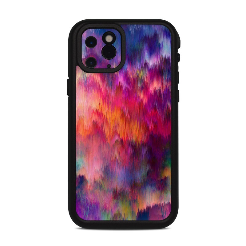 LifeProof iPhone 11 Pro fre Case Skin design of Sky, Purple, Pink, Blue, Violet, Painting, Watercolor paint, Lavender, Cloud, Art, with red, blue, purple, orange, green colors