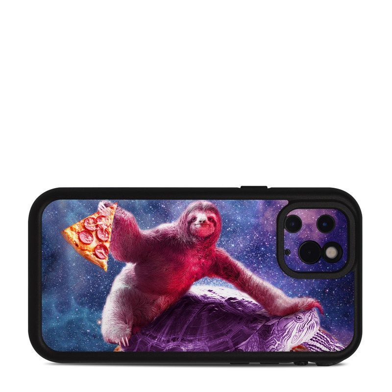 LifeProof iPhone 11 Pro fre Case Skin design of Illustration, Pink, Turtle, Art, Sea turtle, Space, Painting, Fictional character, Tortoise, with black, white, blue, gray, red, yellow colors