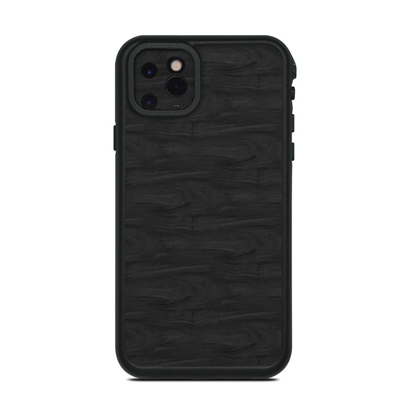 Lifeproof iPhone 11 Pro Max fre Case Skin design of Black, Brown, Wood, Grey, Flooring, Floor, Laminate flooring, Wood flooring, with black colors