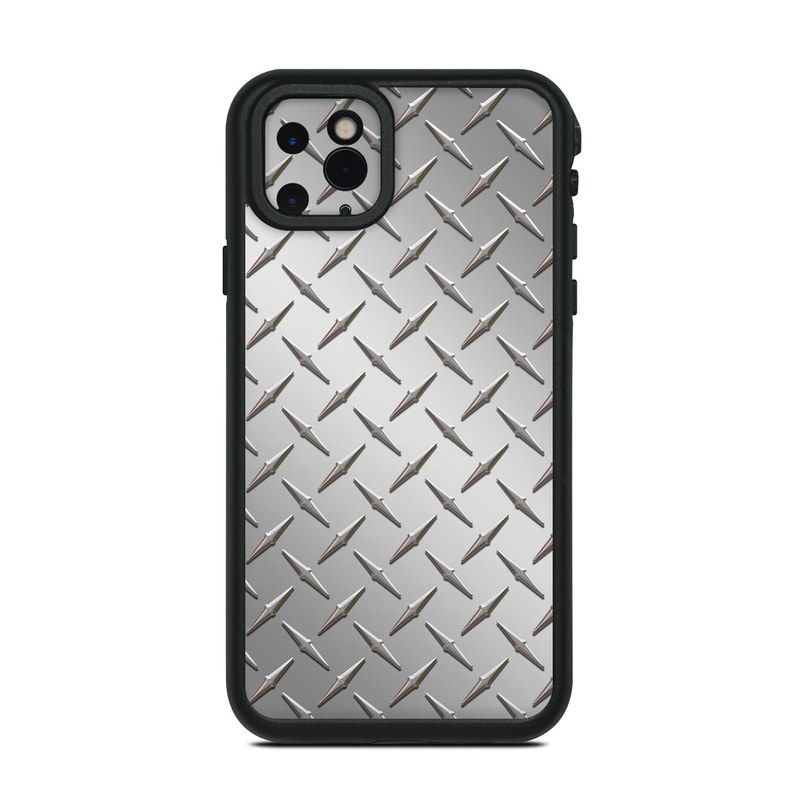 LifeProof iPhone 11 Pro Max fre Case Skin design of Pattern, Metal, Line, Design, Steel, Parallel, Tile, Beige, Flooring, with gray colors
