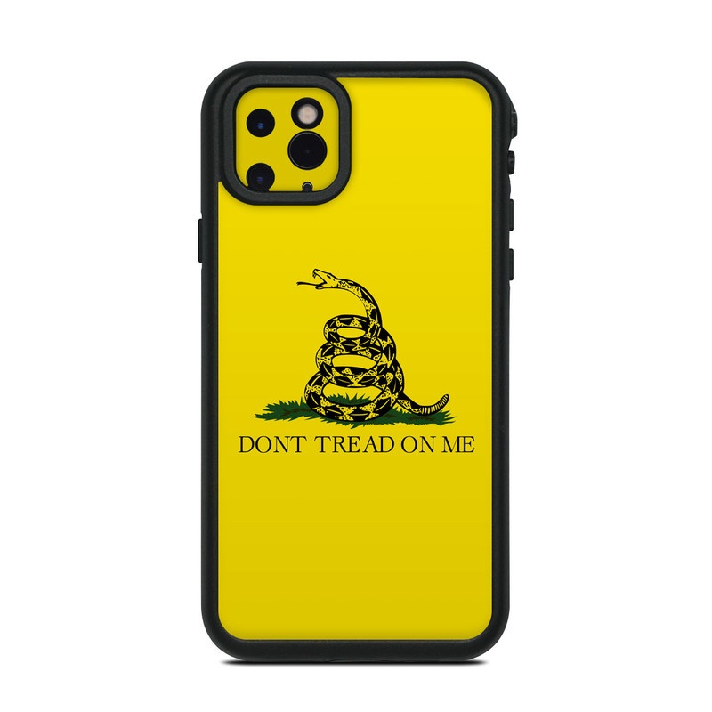 LifeProof iPhone 11 Pro Max fre Case Skin design of Yellow, Font, Logo, Graphics, Illustration, with orange, black, green colors