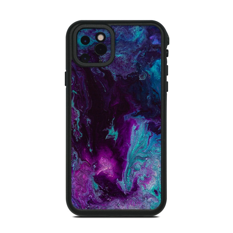 LifeProof iPhone 11 Pro Max fre Case Skin design of Blue, Purple, Violet, Water, Turquoise, Aqua, Pink, Magenta, Teal, Electric blue, with blue, purple, black colors