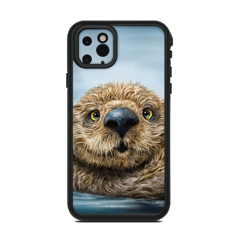 LifeProof iPhone 11 Pro Max fre Case Skin design of Mammal, Vertebrate, Otter, Sea otter, North american river otter, Marine mammal, Terrestrial animal, Mustelidae, Snout, Organism, with gray, black, blue, green, red colors