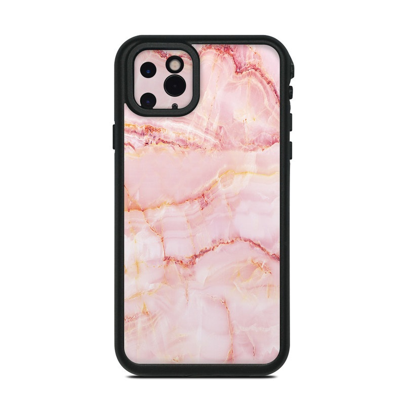 Lifeproof iPhone 11 Pro Max fre Case Skin design of Pink, Peach, with white, pink, red, yellow, orange colors