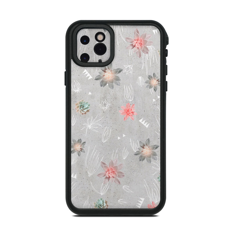 Lifeproof iPhone 11 Pro Max fre Case Skin design of Pink, Pattern, Wrapping paper, Textile, Design, Wallpaper, Floral design, Plant, Flower, with gray, red, white, pink colors