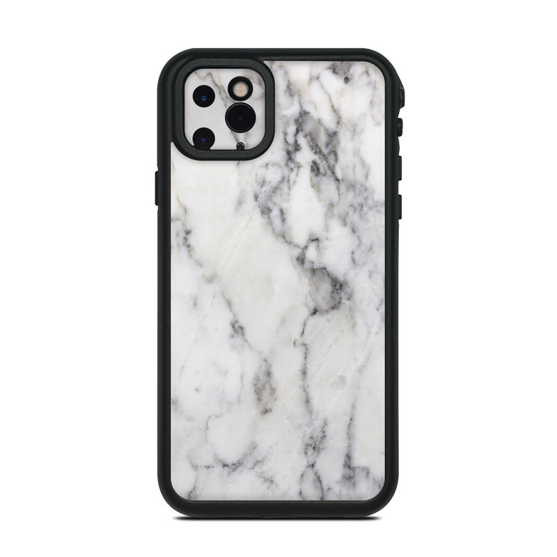 LifeProof iPhone 11 Pro Max fre Case Skin design of White, Geological phenomenon, Marble, Black-and-white, Freezing, with white, black, gray colors