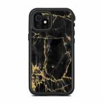 Black Gold Marble Lifeproof iPhone 12 fre Case Skin