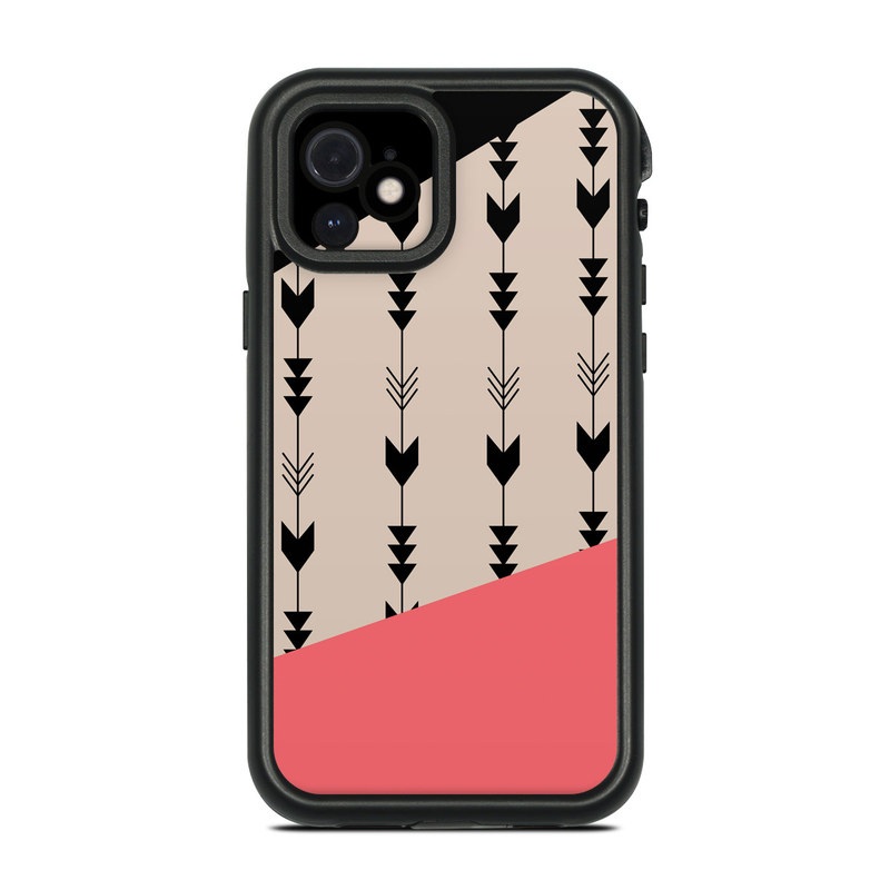 LifeProof iPhone 12 fre Case Skin design of Line, Pattern, Design, Font, Illustration, with black, gray, pink colors