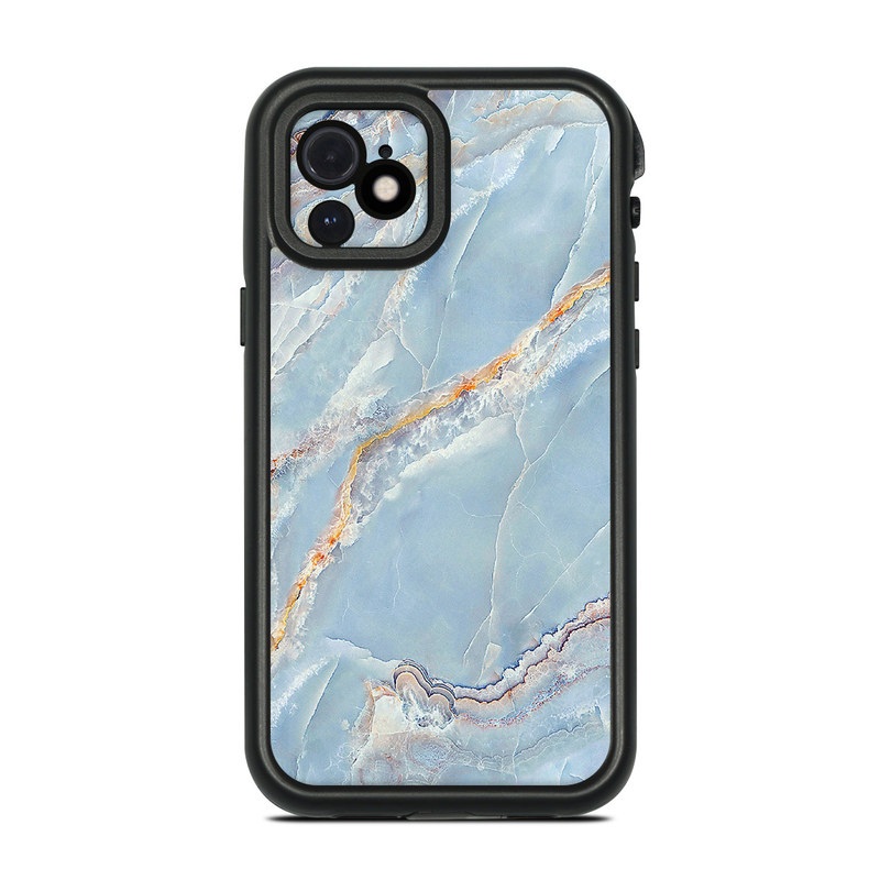 LifeProof iPhone 12 fre Case Skin design of Blue, Azure, Aqua, Onyx, with blue, red, orange, white colors