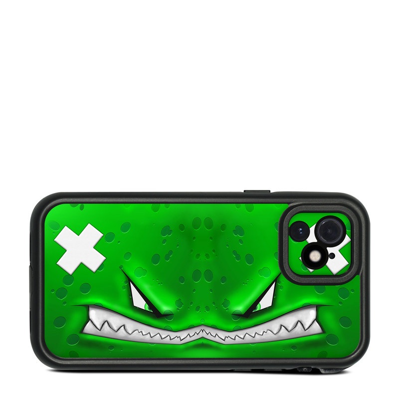 LifeProof iPhone 12 fre Case Skin design of Green, Font, Animation, Logo, Graphics, Games, with green, white colors