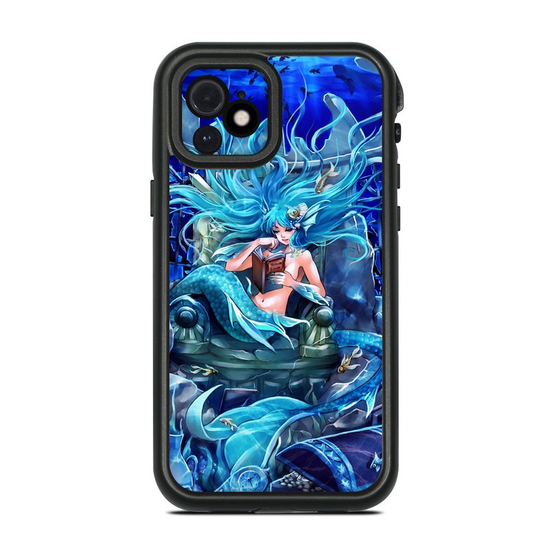 LifeProof iPhone 12 fre Case Skin design of Cg artwork, Fictional character, Electric blue, Illustration, Art, Mythology, Dragon, Games, Mythical creature, with blue, black, yellow, white colors