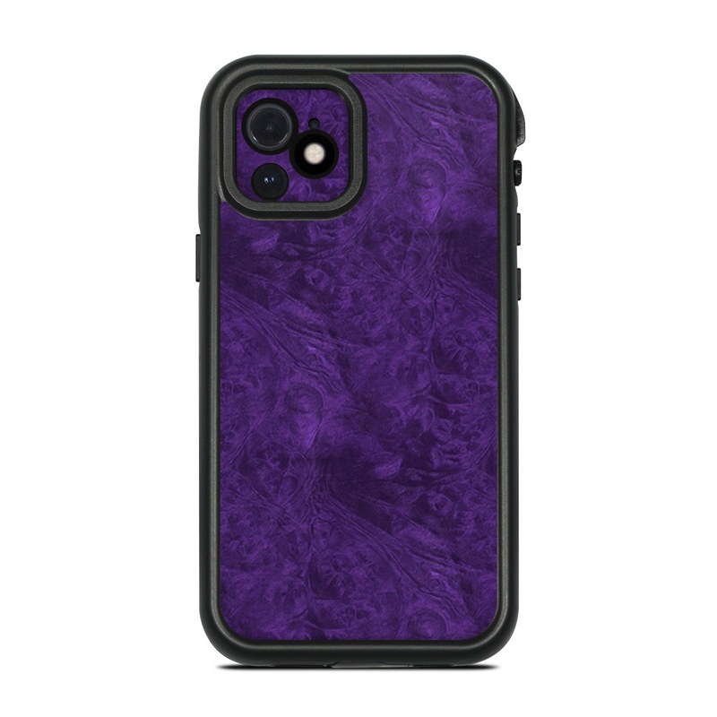 LifeProof iPhone 12 fre Case Skin design of Violet, Purple, Lilac, Pattern, Magenta, Textile, Wallpaper, with black, blue colors