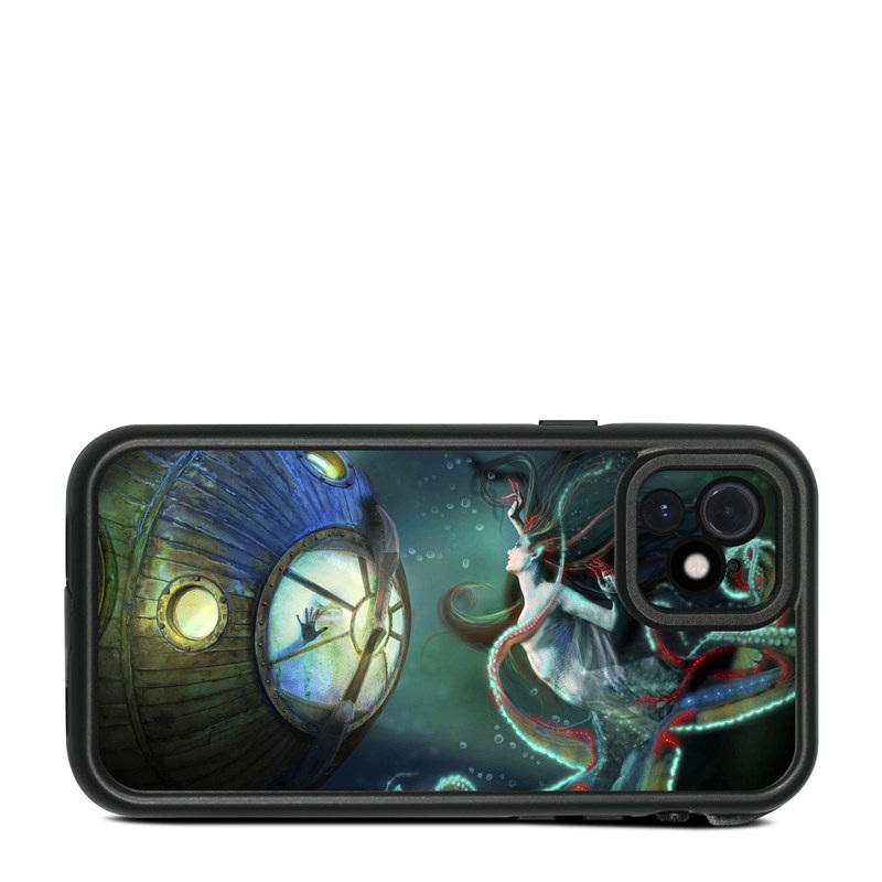 LifeProof iPhone 12 fre Case Skin design of Cg artwork, Illustration, Art, Fictional character, Fiction, Space, Fractal art, Graphic design, Mythology, Graphics, with black, gray, blue, green colors