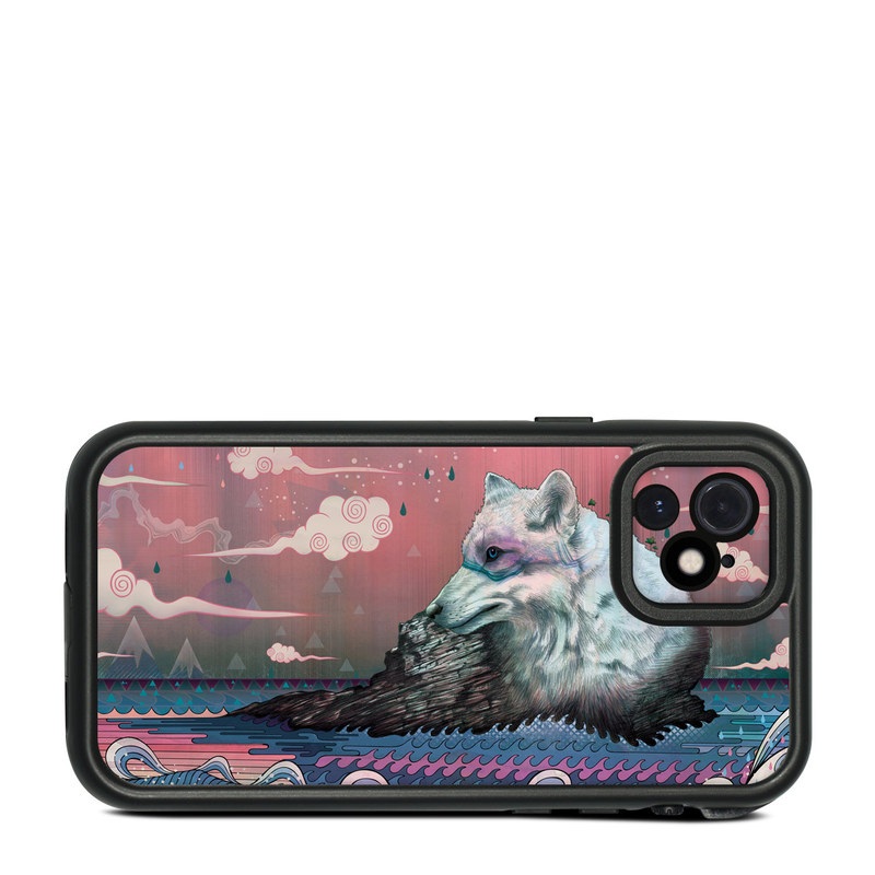 LifeProof iPhone 12 fre Case Skin design of Illustration, Art, with gray, black, blue, red, purple colors