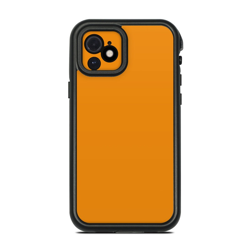 LifeProof iPhone 12 fre Case Skin design of Orange, Yellow, Brown, Text, Amber, Font, Peach, with orange colors