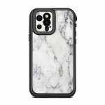 White Marble Lifeproof iPhone 12 Pro fre Case Skin