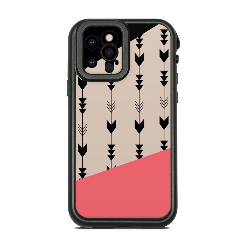 LifeProof iPhone 12 Pro fre Case Skin design of Line, Pattern, Design, Font, Illustration, with black, gray, pink colors
