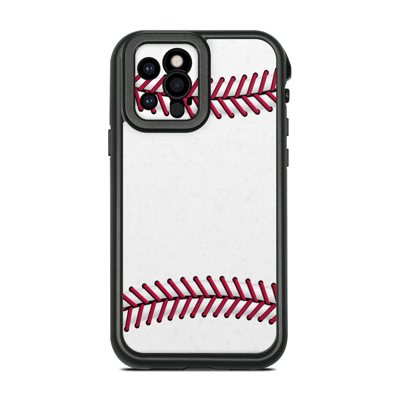 LifeProof iPhone 12 Pro fre Case Skin design of Red, Line, Pink, Parallel, Paper, with white, red colors