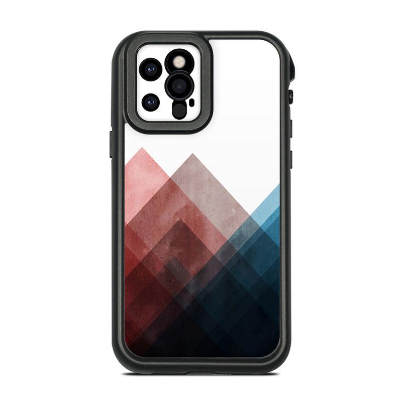 LifeProof iPhone 12 Pro fre Case Skin design of Blue, Red, Sky, Pink, Line, Architecture, Font, Graphic design, Colorfulness, Illustration, with red, pink, blue colors