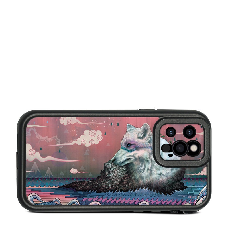 LifeProof iPhone 12 Pro fre Case Skin design of Illustration, Art, with gray, black, blue, red, purple colors
