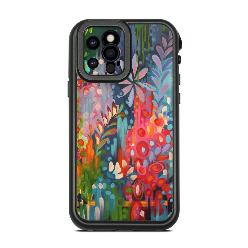 LifeProof iPhone 12 Pro fre Case Skin design of Painting, Modern art, Acrylic paint, Art, Visual arts, Watercolor paint, Child art, Flower, Plant, Tree, with blue, red, orange, purple, yellow, pink, green colors