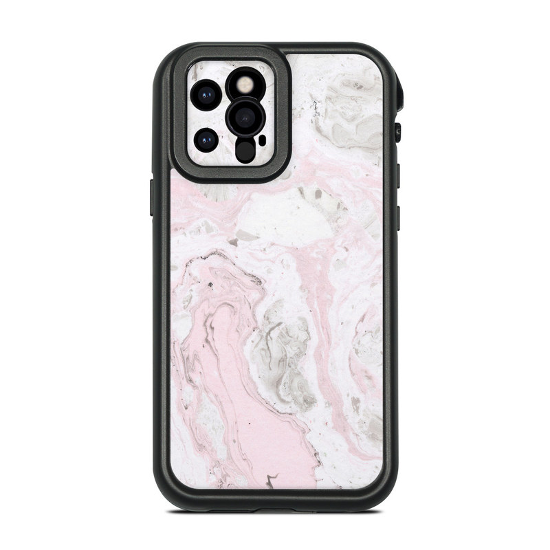 LifeProof iPhone 12 Pro fre Case Skin design of White, Pink, Pattern, Illustration, with pink, gray, white colors
