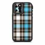 Turquoise Plaid LifeProof iPhone 12 Pro Max fre Case Skin