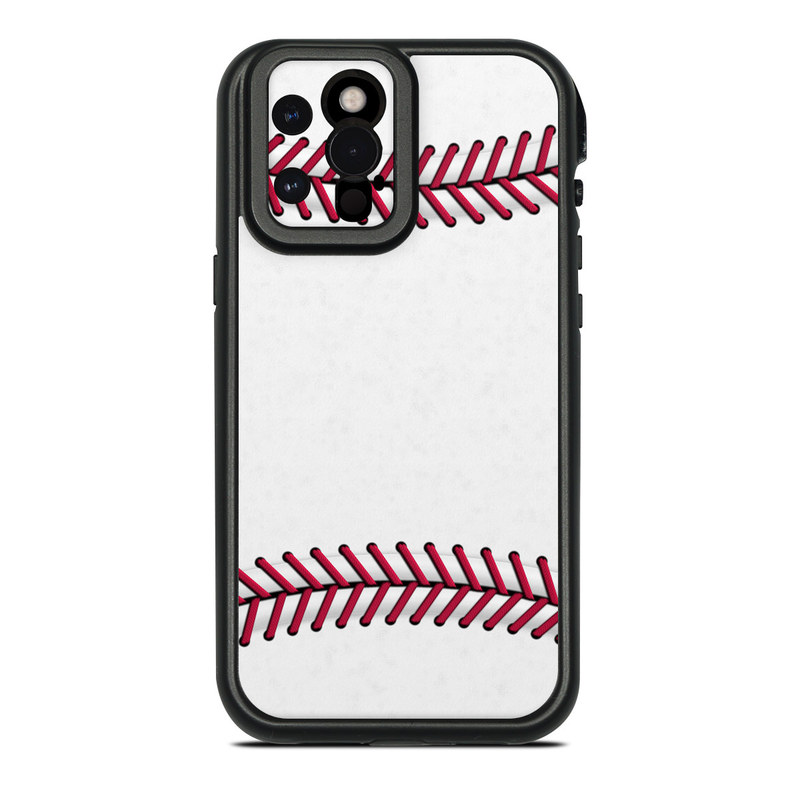 LifeProof iPhone 12 Pro Max fre Case Skin design of Red, Line, Pink, Parallel, Paper, with white, red colors