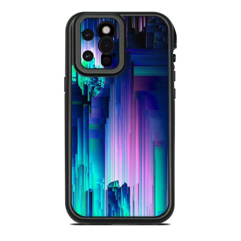 LifeProof iPhone 12 Pro Max fre Case Skin design of Blue, Green, Light, Colorfulness, with blue, purple, pink, white colors