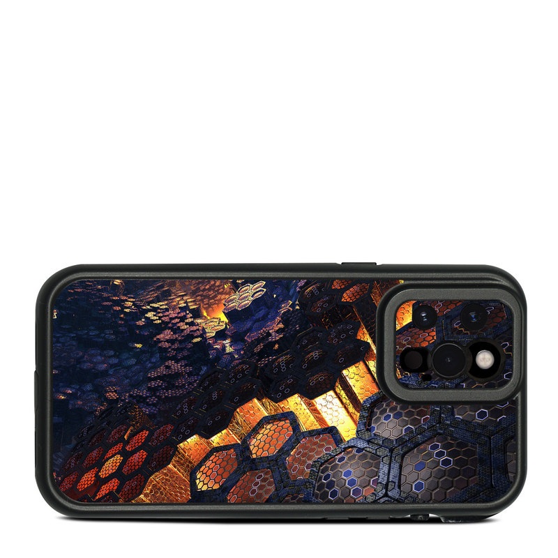 LifeProof iPhone 12 Pro Max fre Case Skin design of Geological phenomenon, Sky, Water, Cobblestone, Rock, Reflection, Colorfulness, World, Art, with black, red, green colors