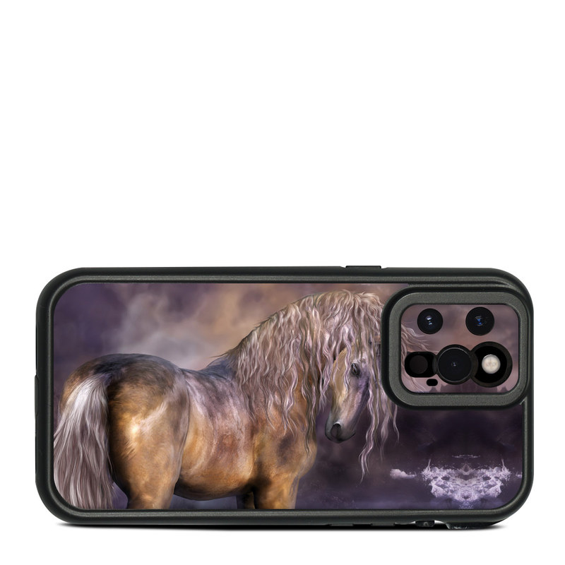 LifeProof iPhone 12 Pro Max fre Case Skin design of Horse, Mane, Stallion, Mustang horse, Fictional character, Mare, Painting, Wildlife, Mythical creature, with black, gray, red, blue, green colors
