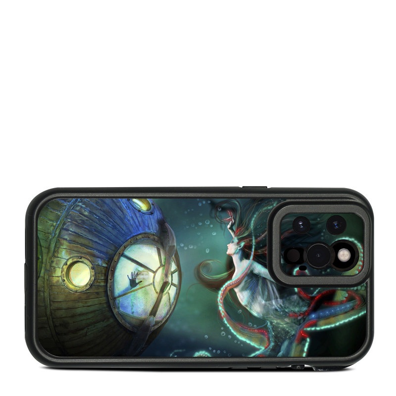 LifeProof iPhone 12 Pro Max fre Case Skin design of Cg artwork, Illustration, Art, Fictional character, Fiction, Space, Fractal art, Graphic design, Mythology, Graphics, with black, gray, blue, green colors