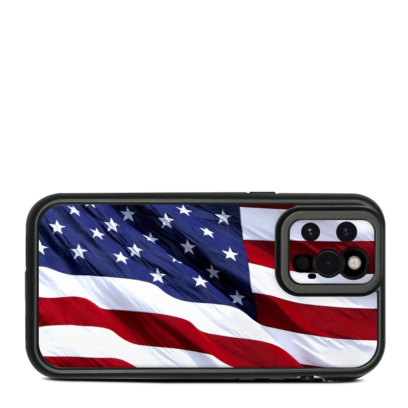 LifeProof iPhone 12 Pro Max fre Case Skin design of Flag, Flag of the united states, Flag Day (USA), Veterans day, Memorial day, Holiday, Independence day, Event, with red, blue, white colors