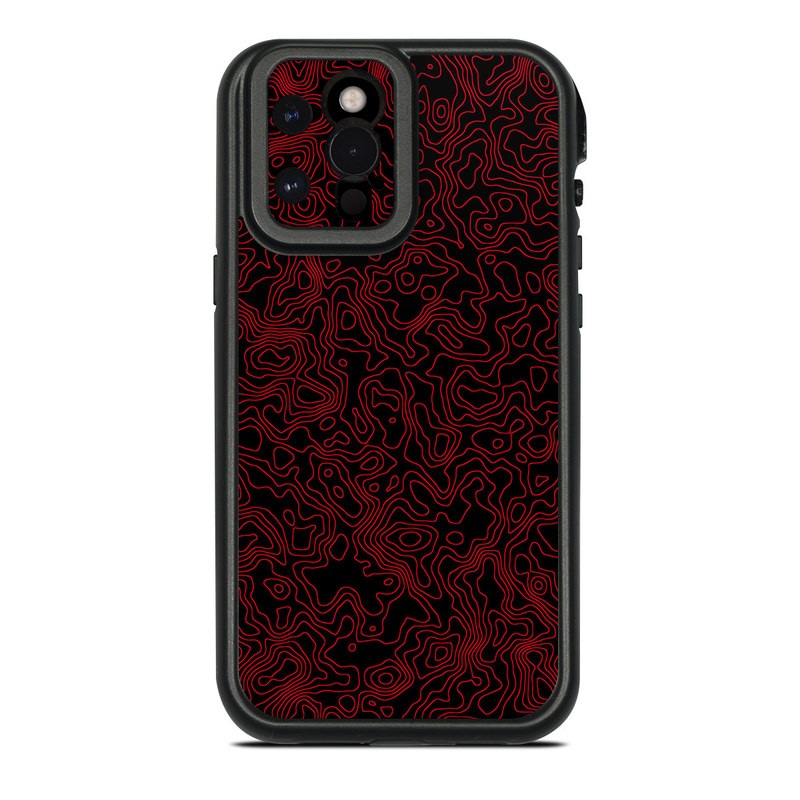 LifeProof iPhone 12 Pro Max fre Case Skin design of Pink, Art, Motif, Magenta, Font, Pattern, Symmetry, Rectangle, Circle, Electric blue, with black, red colors