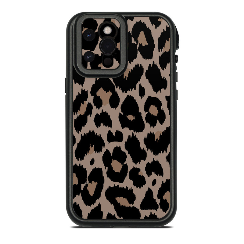 Lifeproof iPhone 12 Pro Max fre Case Skin design of Pattern, Brown, Fur, Design, Textile, Monochrome, Fawn, with black, gray, red, green colors