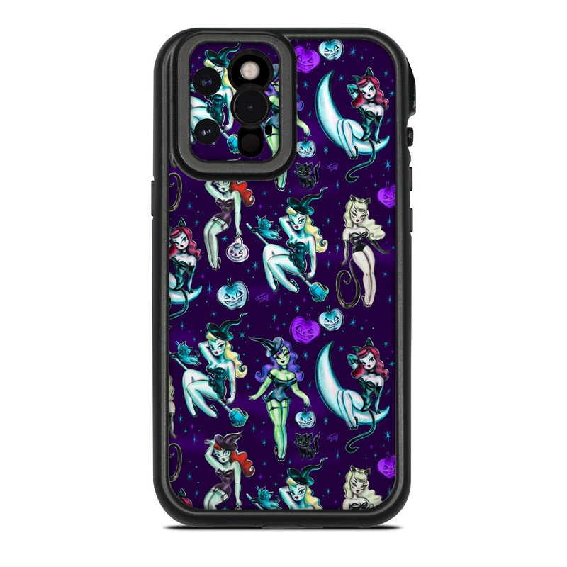 LifeProof iPhone 12 Pro Max fre Case Skin design of Illustration, Cartoon, Violet, Art, Fictional character, Graphic design, Fiction, Visual arts, Style, Graphics, with blue, green, white, yellow, red, purple colors