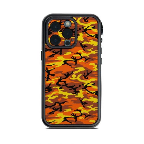 Orange Camo Lifeproof iPhone 13 Pro fre Case Skin