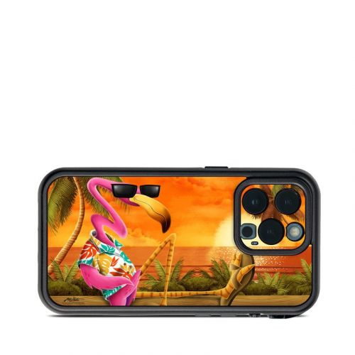 Sunset Flamingo Lifeproof iPhone 13 Pro fre Case Skin