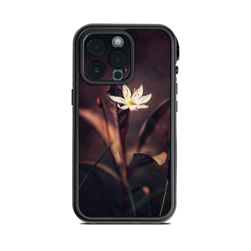 Lifeproof iPhone 13 Pro fre Case Skin design of Flower, Yellow, Light, Plant, Sky, Still life photography, Wildflower, Petal, Darkness, Spring, with black, red colors
