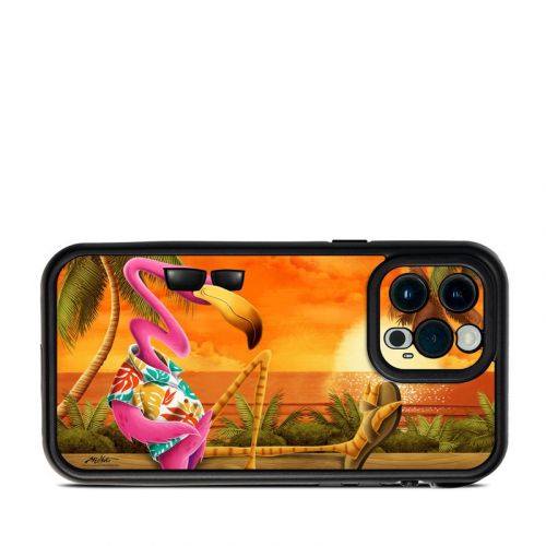 Sunset Flamingo Lifeproof iPhone 13 Pro Max fre Case Skin