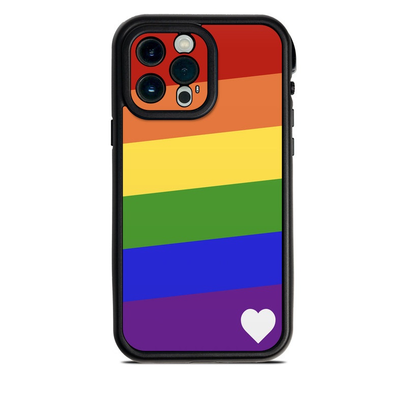 LifeProof iPhone 13 Pro Max fre Case Skin design of Yellow, Colorfulness, Line, Magenta, Tints and shades, with white, blue, purple, green, yellow, orange, red colors