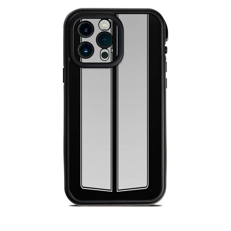 Lifeproof iPhone 13 Pro Max fre Case Skin design of Font, Architecture, Rectangle with black, gray colors