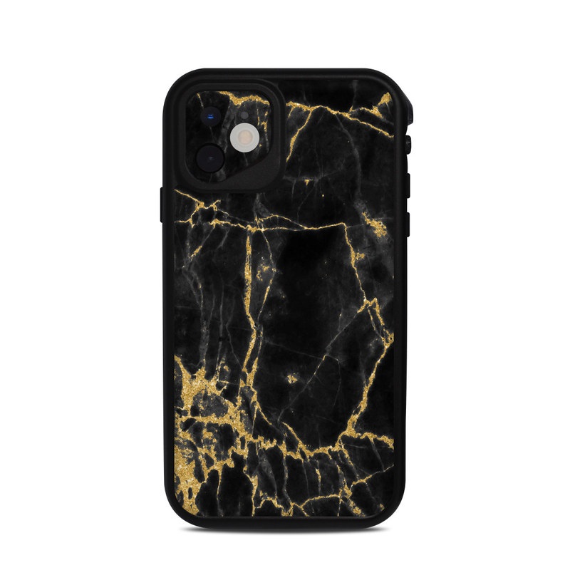 LifeProof iPhone 11 fre Case Skin design of Black, Yellow, Water, Brown, Branch, Leaf, Rock, Tree, Marble, Sky, with black, yellow colors