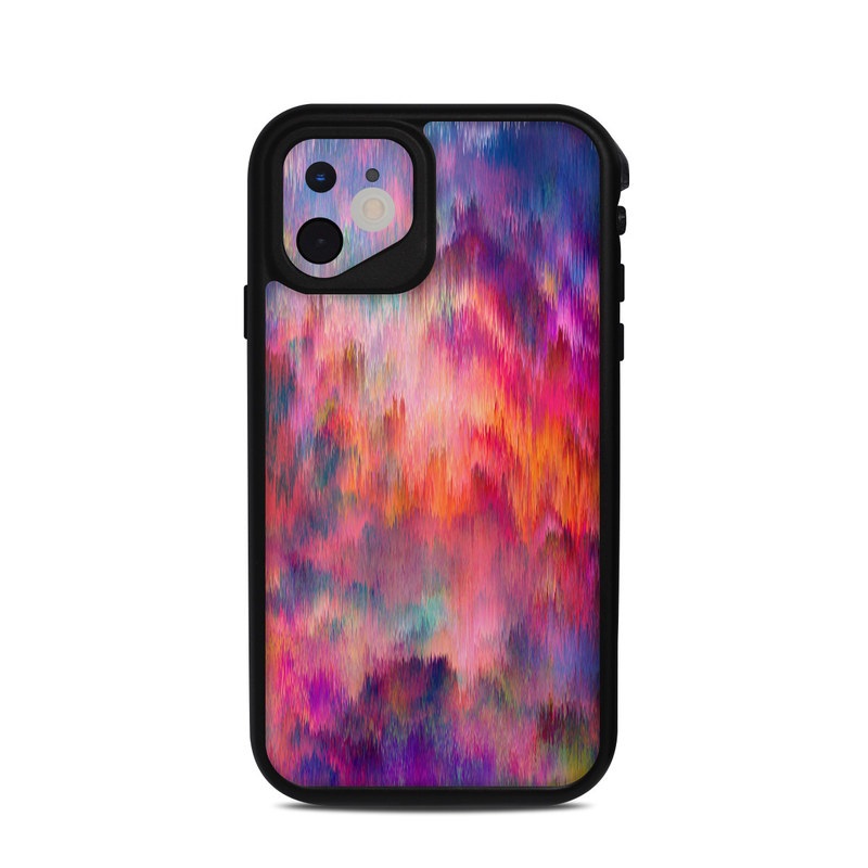 Lifeproof iPhone 11 fre Case Skin design of Sky, Purple, Pink, Blue, Violet, Painting, Watercolor paint, Lavender, Cloud, Art, with red, blue, purple, orange, green colors